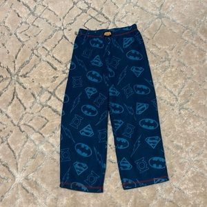 Justice League Pajama pants and Imaginarium train vest!!